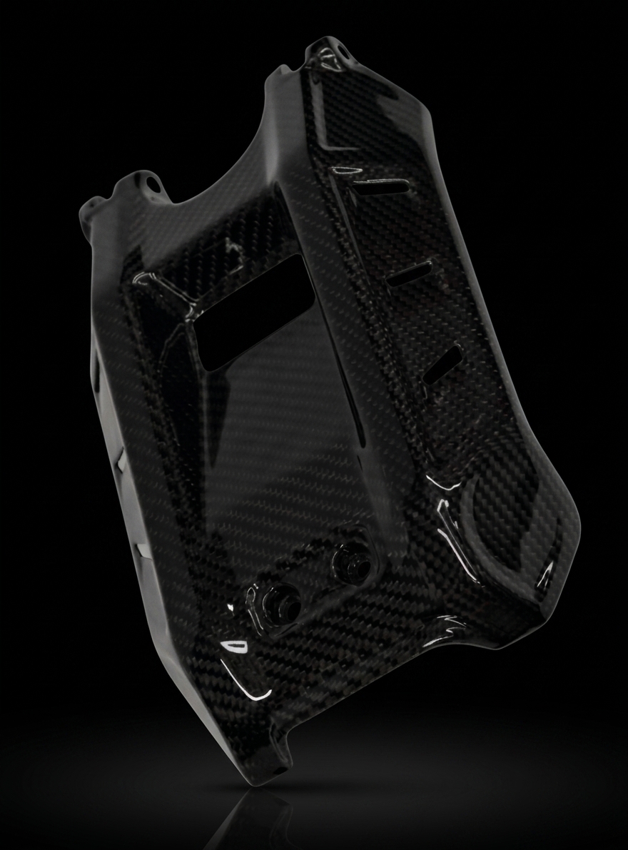 Vented Carbon Fibre Sur-Ron Battery Cover — view 1